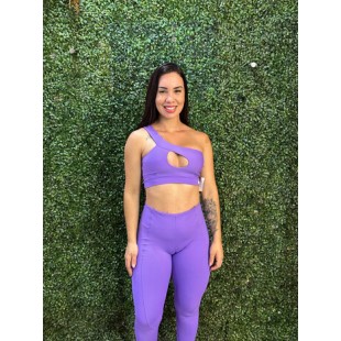 Conjunto de Top e Calça Íris Sem Costura Frontal